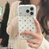Цветный чехол в корейском стиле в горошек для iPhone 14/15/16/17 Pro Max, ударопрочный