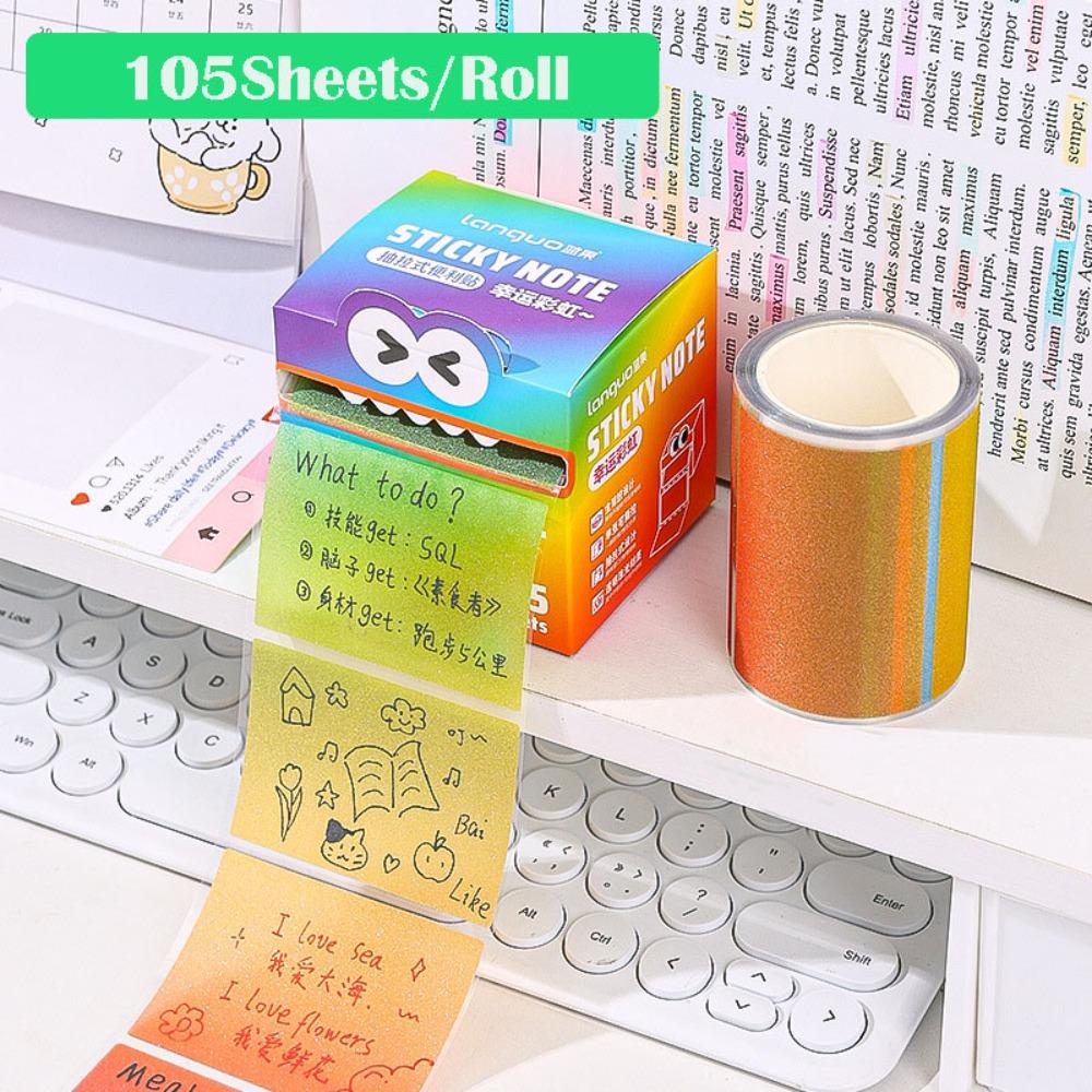 105 Sheets Pull Out Design Sticky Notes Cartoon Message stickers  Office School Supplies Stationery