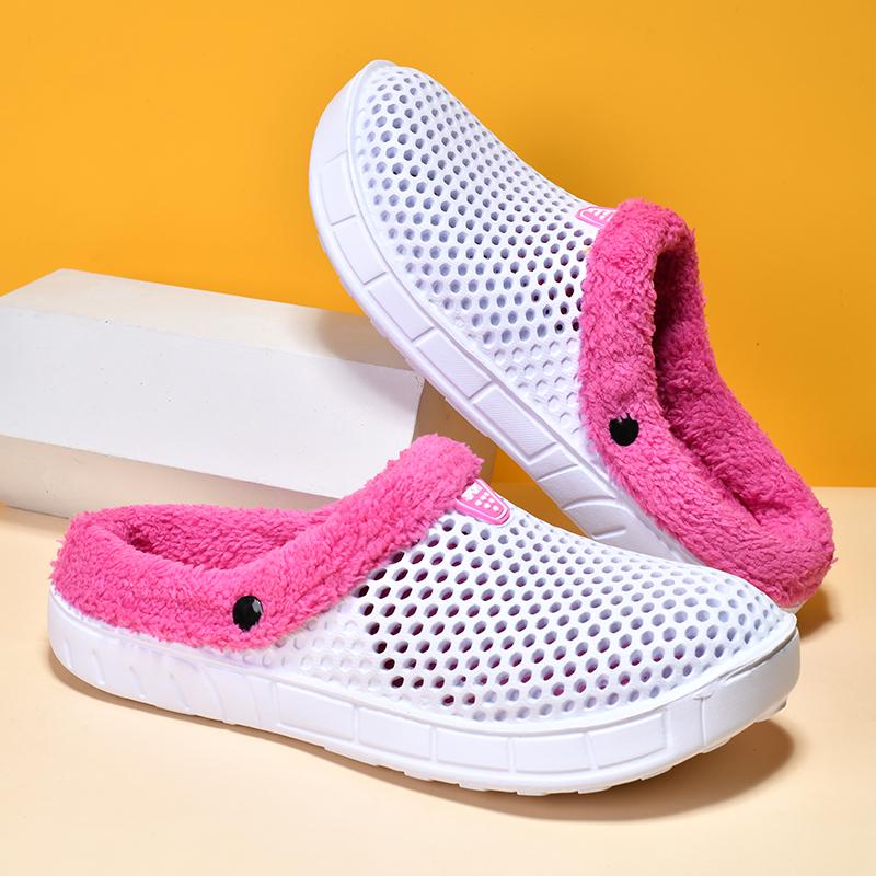 Winter 2024 New Style Plus Velvet Slippers Warm Garden Shoes Men's Home Soft Plush Slippers Indoor Couples Plush Shoes