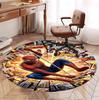 Batman Pattern Round Rug, Indoor/Outdoor Mat, for Picnic, Gameroom, Bedroom, Office, Living Room, Home Decor Carpet, Birthday Gift