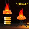 Halloween Flame Light LED Flame Pumpkin Lamp with Tripod Stand for Halloween