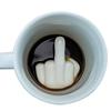 Креативная Белая Средний Палец Новый Стиль Смешанный Кофе Молоко Чашка Интересная Керамическая Чашка Достаточная Вместимость Стекло
