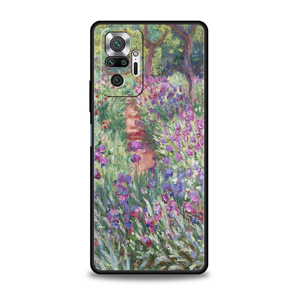 Чехол для телефона с картиной Клода Моне в стиле импрессионизма Для Xiaomi Redmi Note 14 13 5G 10 11 12 Pro Plus 4G 14C 13C 12C 10C Черный Чехол