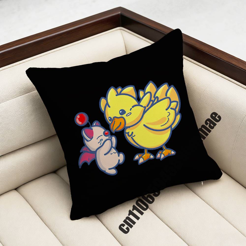Для M-Moogle C-Chocobo V-Vivi Наволочка для декоративной подушки 45X45см 35X35см Квадратная Наволочка для подушки в спальню Чехол для подушки