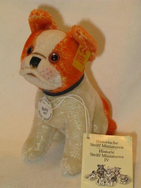 Миниатюрная копия Steiff 1927 года Бульдог "Исторический Булли" Французский