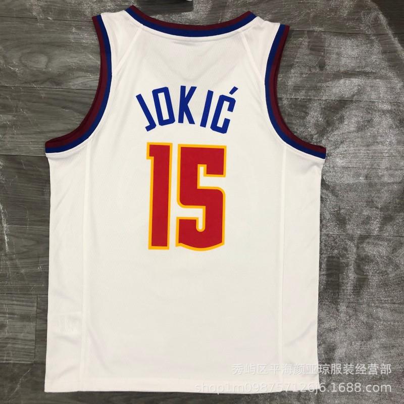 Custom Heat Pressed Basketball Jersey Denver Nuggets 15 Jokic 50 Gordon 1 Porter Mens Performance Sport Shirt