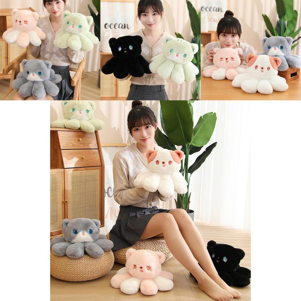 Милая плюшевая игрушка Jellycat в виде кошки, мягкая набивная подушка, кукла-осьминог, домашний декор, детский подарок