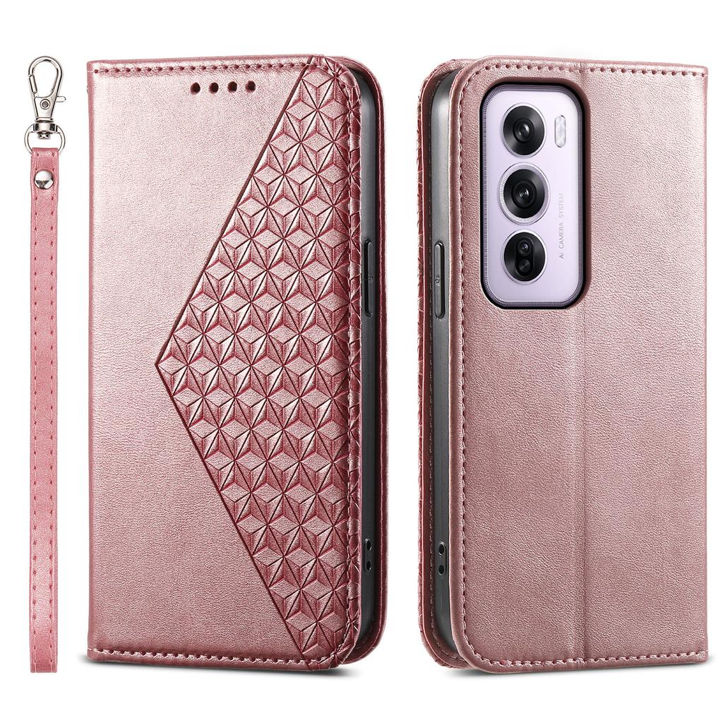 Для Oppo Reno12 Pro 5G (Глобальный) Чехол-подставка из ПУ кожи с текстурой теленка, кошелек, чехол для телефона