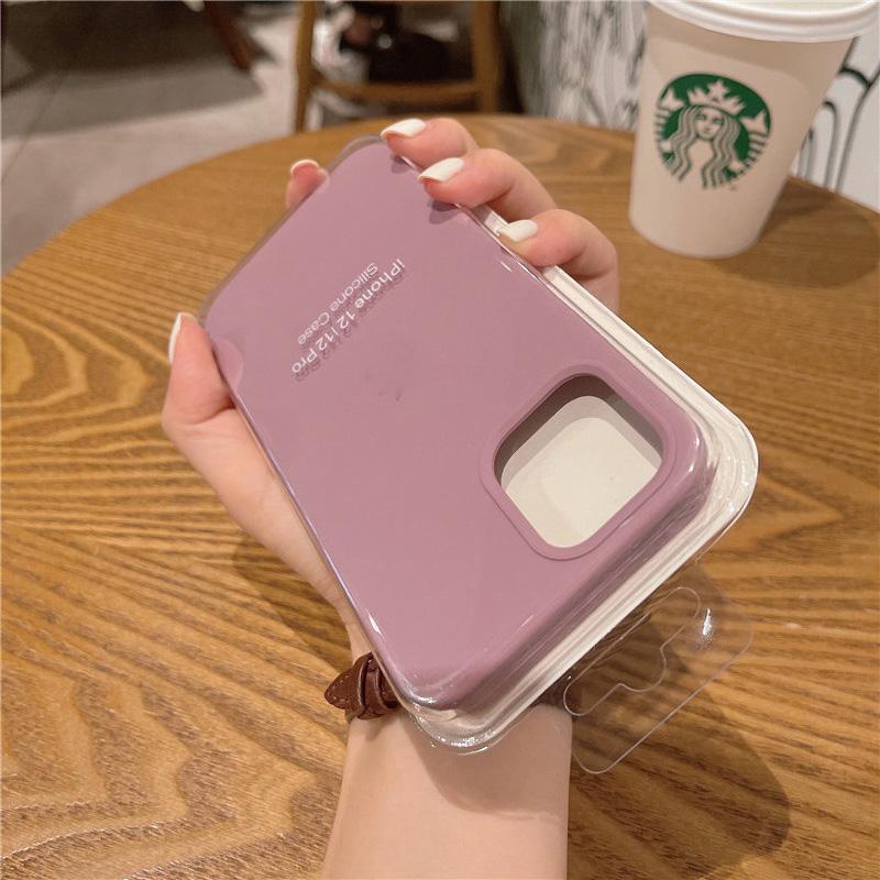 Роскошные чехлы из жидкого силикона для телефонов iPhone 15 14 iPhone 11 12 13 Pro Max однотонная задняя крышка для iPhone XR XS Max 6 6S 7 8 Plus SE2