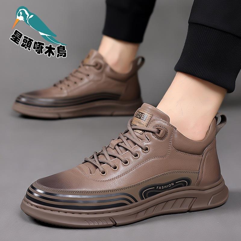 Men's Shoes 2025 Autumn New Trend Board Shoes Men's Leather Shoes Outdoor Tooling Sports Shoes