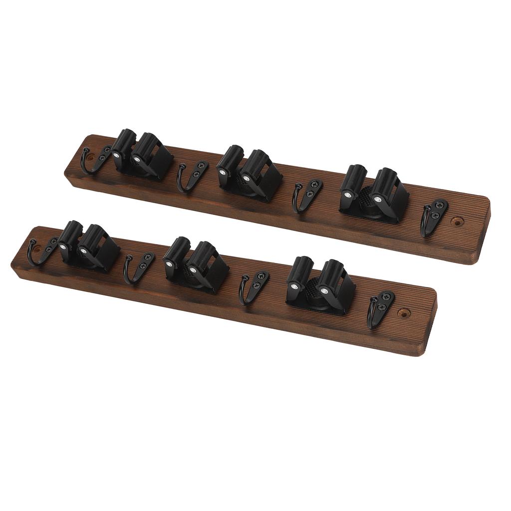 2 шт. держатель для швабры 3 позиции 4 крючка настенное крепление для швабры деревянная вешалка для швабры для ванной комнаты кухни