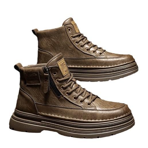 Ботинки Martin мужские осень-зима 2024 новые черные мужские водонепроницаемые ботинки в британском стиле с толстой подошвой и высоким берцем