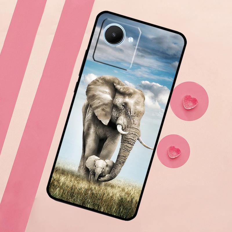 Elephant Baby Nature Case For Realme GT Neo 5 3T 2T 9 11 10 Pro Plus C11 C15 C21Y C25S C30 C31 C33 C35 C53 C55