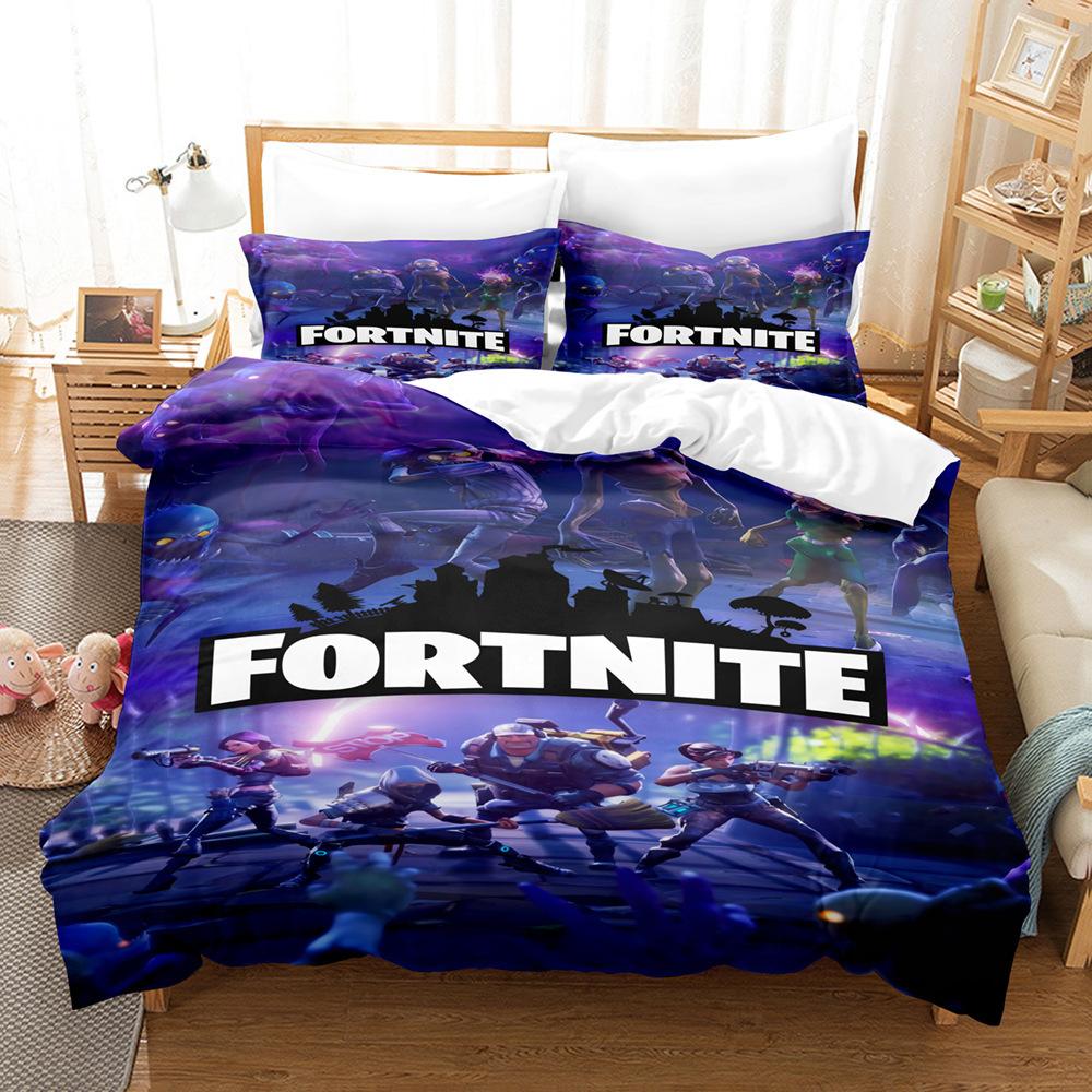 Мультяшная игра Mini World Fortnite Комплект одеяла Трехпредметный Цифровая печать Трехпредметный комплект