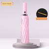 Popular Folding 24-Rib Fully Automatic Umbrella, 12-Rib Double-Rib Black Coating Dual-Use Umbrella for Sun and Rain, Promotional Umbrella