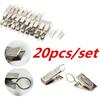 20 Pcs/set Durable Curtain Rod Clips Rings Drapery Stainless Steel Hooks Window Clip Home Accessories Magnetic Curtain Tiebacks