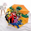 Power Rangers, Team Themed Automatic Opening and Closing Umbrella, Compact Travel Umbrella, Lightweight and Portable, Suitable for Beach Com