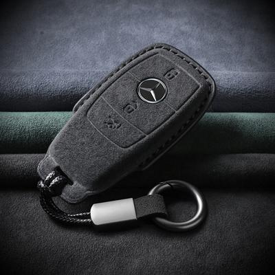 Замшевый кожаный чехол для ключей от машины для Mercedes Benz E Class W213 W205 E200 E260 E300 E320 AMG CLA 20 18 2019 2020, чехол с дистанционным управлением