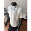 Летняя Мода Круглый Вырез Однотонная Короткий Рукав Футболка Мужская Повседневная Мода Простая Универсальная Лонгслив Топ Мужской