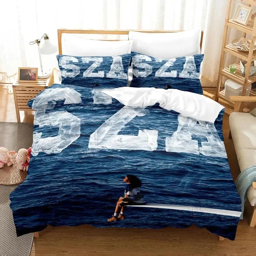 3D Print Single SZA Bedding Set Duvet Cover Bed Set Quilt Cover Pillowcase Comforter King Queen Size Boys Adult Bedding Set