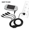 1 Set Multifunctional USB Gaming Cable 1To 5/8 Charger Connector for New3DS NDSL Wii U PSP1000/2000 - Durable Gaming Accessories