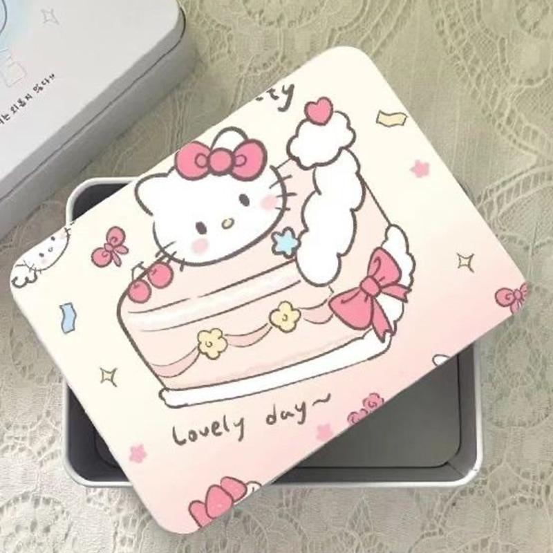 Кавайи Хелло Китти Шкатулка для украшений Серьги Портативная Кольцо для necklaces Милая ПУ Кожаная Коробка для хранения Дорожная Мини Компактный Аксессуар