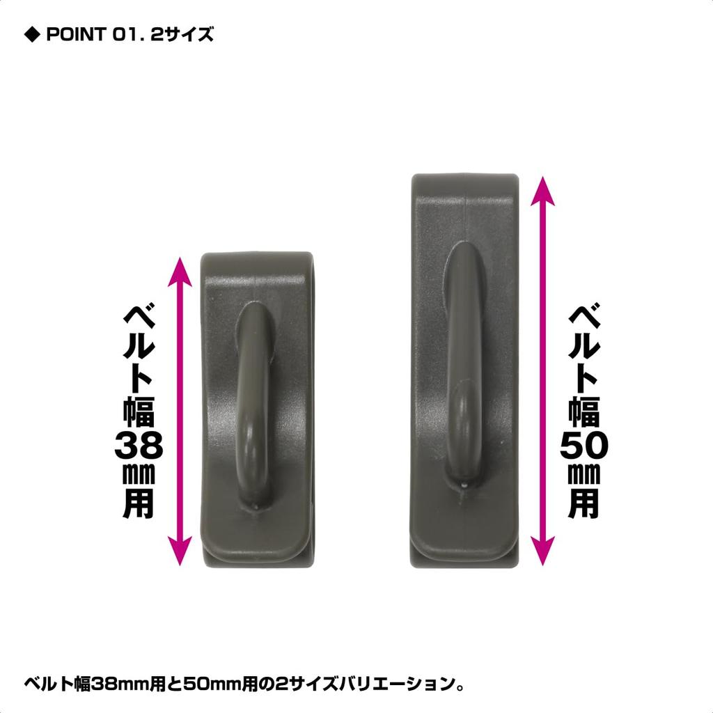 VICEO Belt Carabiner Links for 38mm VC30838K (4-Pack) Straps, Black,