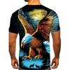 Eagle 3D Graphic Print Novelty Tee - Vibrant Summer Fashion T-Shirt for Men - Trendy, Stylish, Comfortable, Short Sleeve, Crew Neck, Casual