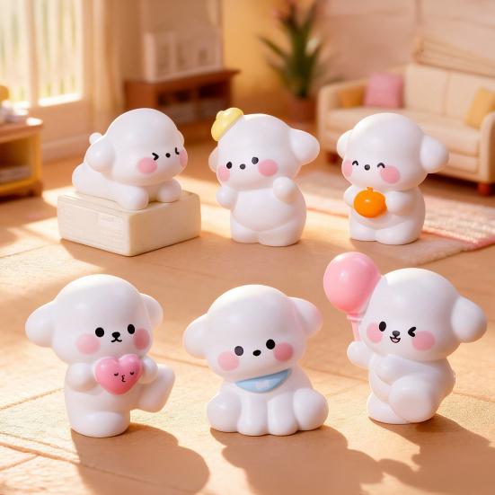 Миниатюрная фигурка собаки для DIY террариума, кукольного домика, декора. Милая статуэтка животного из смолы для сказочного сада, рабочего стола, полки автомобиля, микроландшафта