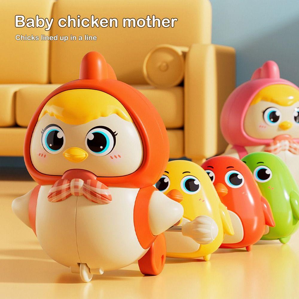 4pcs Set Sensory Exercise Walk Chicken Toys Intelligent Wind-up Toy for Baby Walking