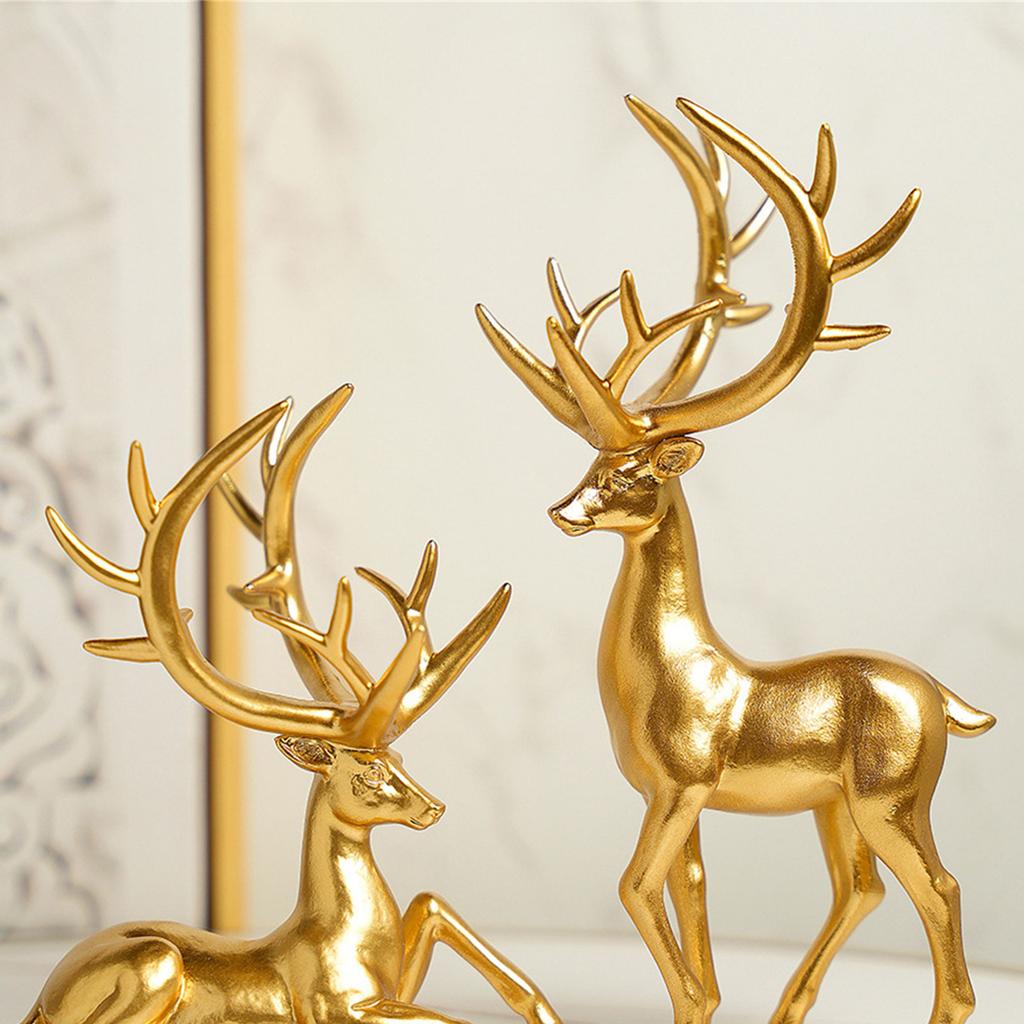 Exquisites Resin Elk Sculptures Resin Deer Ornamentation Perfect For Enhancing Artistic Ambiance In Living Space