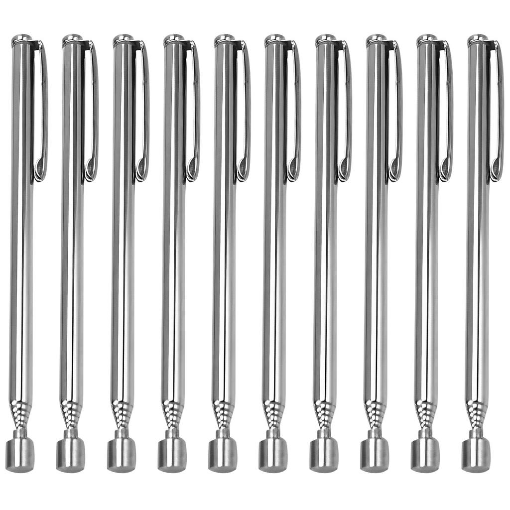 Телескопическая магнитная ручка-магнит 1/3/5/10 шт. Магнитный инструмент для захвата с карманным зажимом Металлический выдвижной магнитный стержень Инструменты для захвата