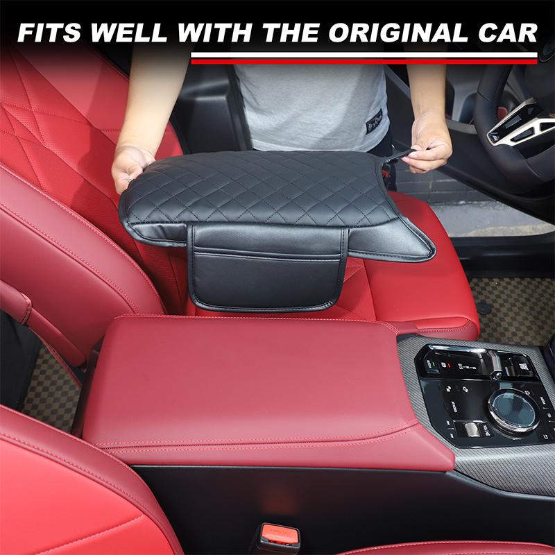Metyoucar Для BMW X3 G45 2025-2026 Кожа Черный Автомобиль Центральная Консоль Подлокотник Крышка Бокс Сумка для Хранения Внутренние Аксессуары для Автомобиля