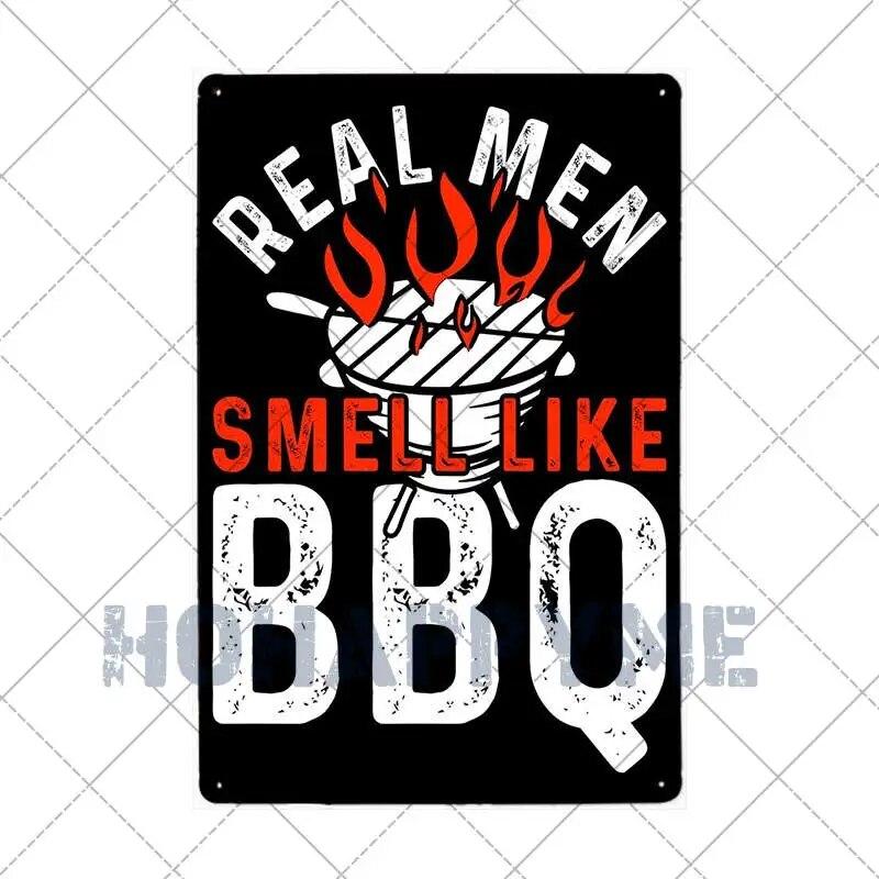 Barbecue Food Hot Dog BBQ Signs Retro Metal Plaque Cafe Bar Pub Signboard Wall Decorative Posters Plate Home Decor 20X30CM