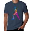 Girl Playing Soccer Football Player Silhouette Tshirt Sports Casual Short Sleeve Cotton Tee