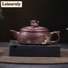 240 мл эстетичные чайники из фиолетовой глины Исин, сделанные вручную, горшок из необработанной руды, чайник из фиолетовой глины, чайный сервиз Zisha, столовые приборы, аксессуары
