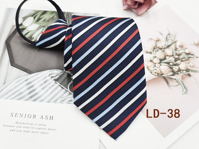 Мужской деловой галстук-молния, 8 см, в красную и черную полоску