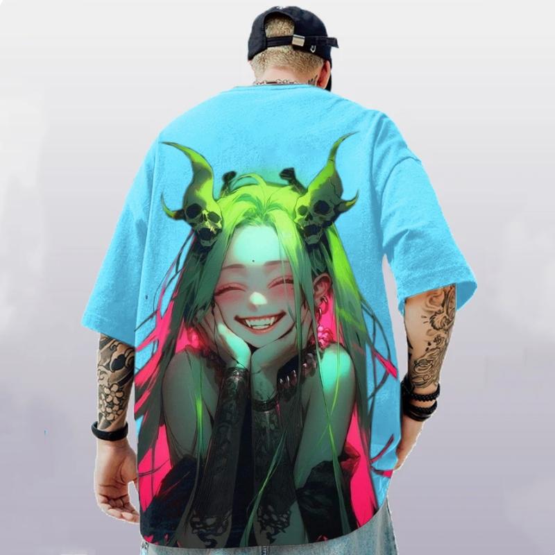 Мужские футболки с принтом 3D Sexy Beauty Футболки с коротким рукавом Летняя повседневная мужская одежда Свободные футболки большого размера для мужчин Новые топы