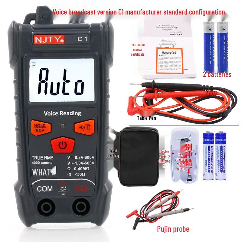 Tianyu C1 Intelligent Auto-Range Digital Multimeter with Voice Broadcast