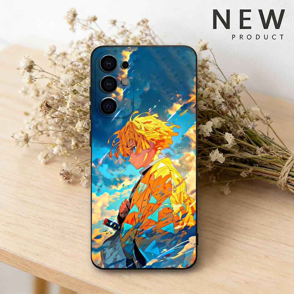 Anime Z-Zenitsu Agatsuma phone Case For Samsung S26,25,24,21,22,23,30,20,Ultra,Plus,Fe,Lite Black Soft Cover