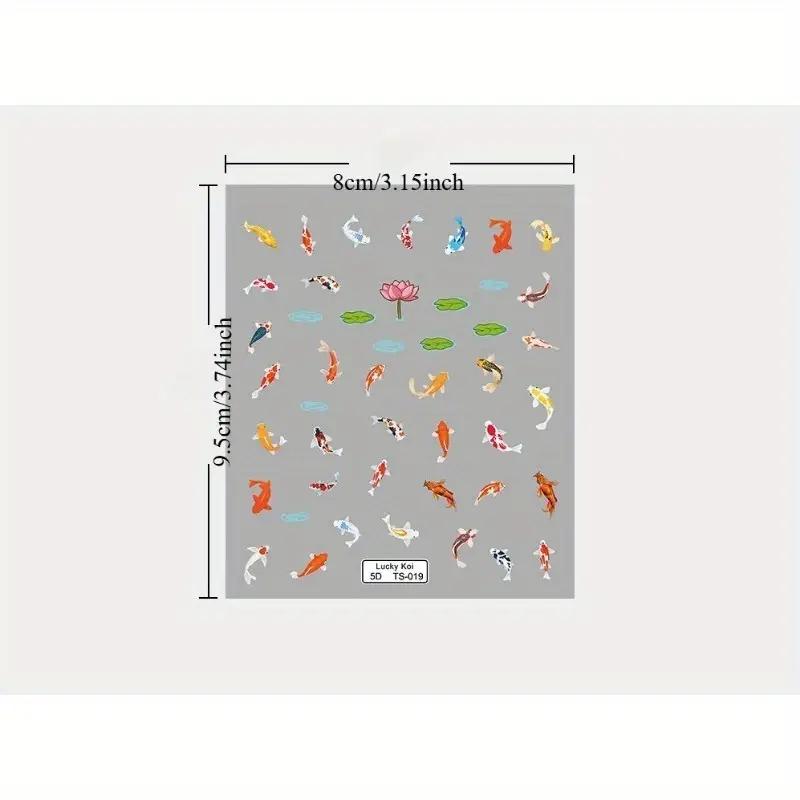 2pcs 3D Sushi Nail Stickers, Japanese Food Theme Embossed Nail Art Decals for Fake Nails & Press-On Nails