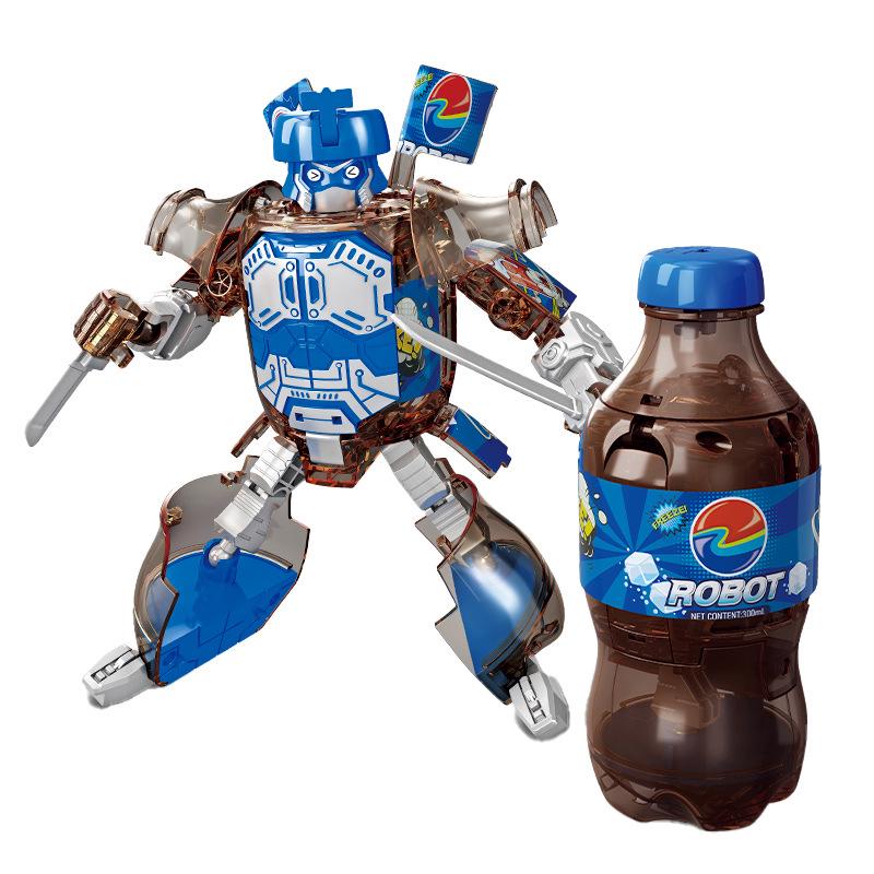 Transforming Internet Celebrity Cola Robot Mecha Toy for Kids