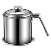 Oil Filter Pot Stainless Steel Food Grade Dust Proof Fine Mesh Grease Strainer Storage Can with Lid