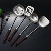 1 шт., кухонная утварь, лопатка из нержавеющей стали, плоская лопатка, ложка, дуршлаг, деревянная ручка, домашняя кухонная лопатка для приготовления пищи
