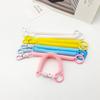 Clasp Rope Stretch Spring Coil ID Key Tags Keyring Key Hooks Spring Keychain Bracelet Spring