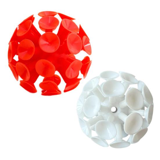 9CM 3D Suction Cup Ball Anxiety Stress Relief TPR Sticky Ball Toss Game