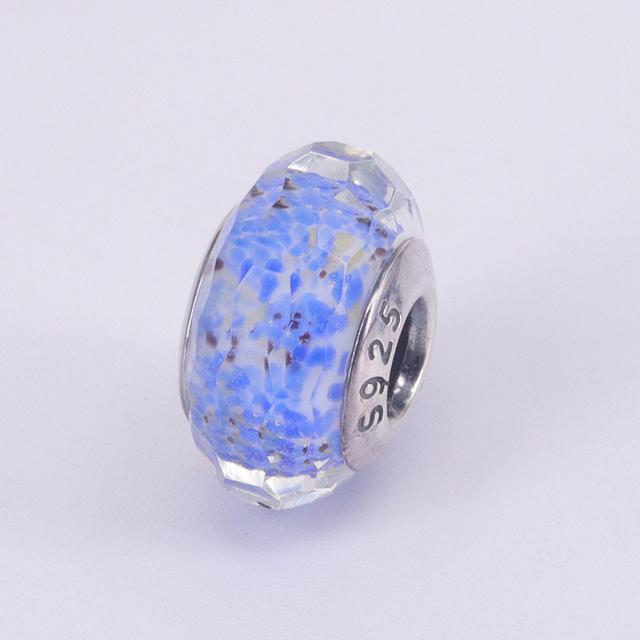 2023 Новый Оригинальный 100% Стерлингового Серебра 925 пробы Стеклянные Бусины Дерево Камень Муранский Цветок Подвески Подходит Браслет Diy Женские Ювелирные Изделия