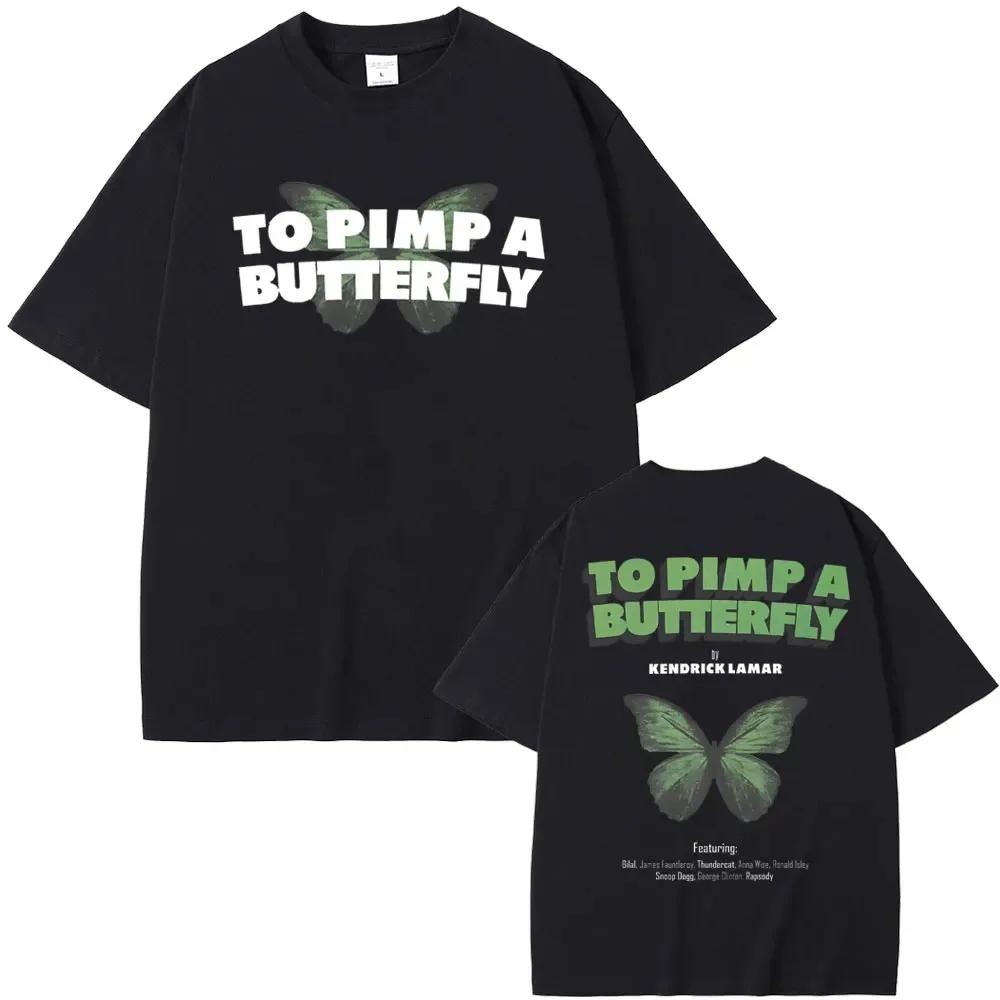 Rapper Kendrick Lamar Pimp A Butterfly Mr. Morale & The Big Steppers Album Graphic Print Tshirt Male Hip Hop Casual Tees