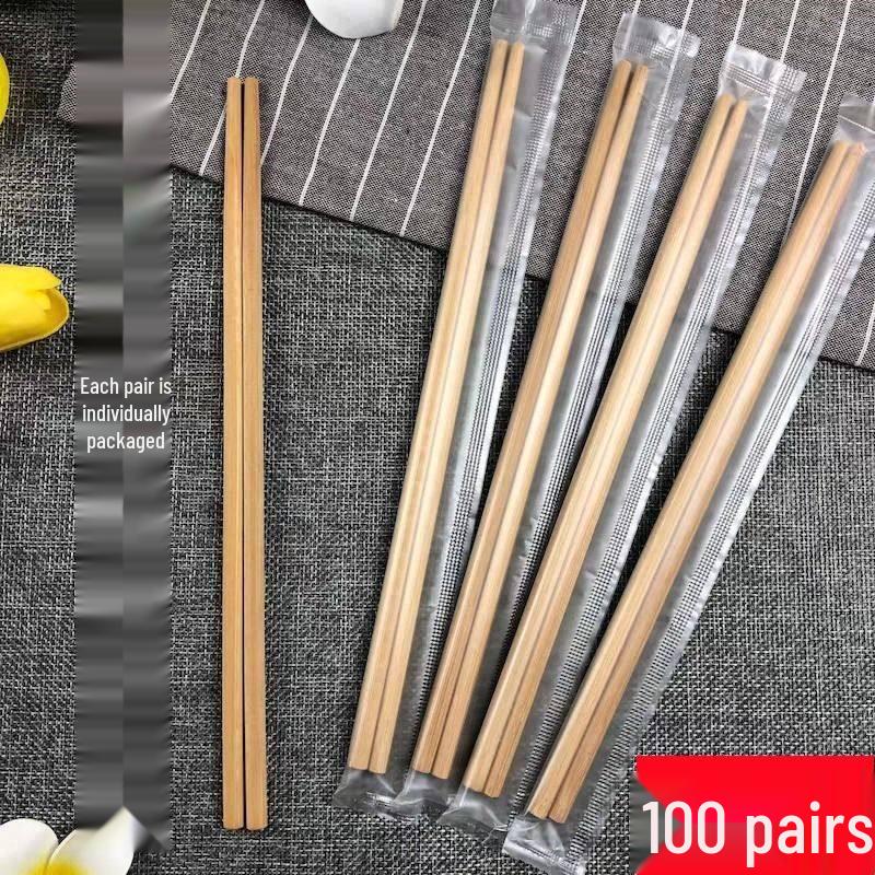 Convenient Hygienic Individually Packaged Bamboo Chopsticks for Takeaway & Fast Food Use