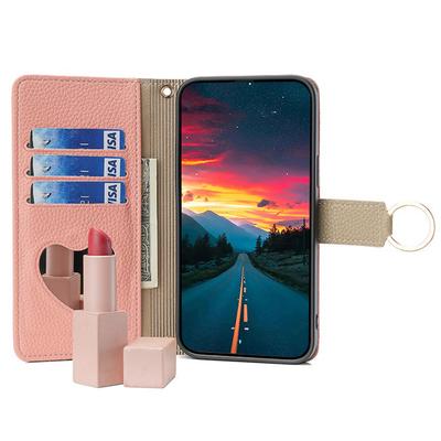 Чехол-кошелек на молнии для Samsung Galaxy M55 5G/C55 5G/F55 5G с подставкой, кожаная обложка для телефона с зеркальным дизайном